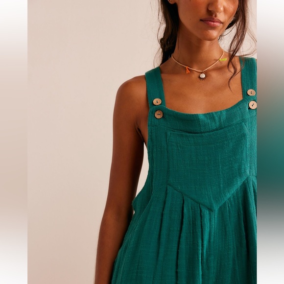 Free people sun drenched overalls bayou color - Picture 2 of 10